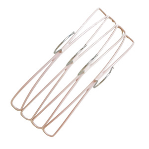 Minimalist Clothes Hanger Pink Velvet Non Slip Extra Wide For Adults Bedroom Use Rectangle Shape Hook Type Organizer - Product Image 1