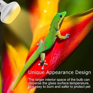 Lucky herp bò sát nhiệt bóng đèn, cường độ cao UVA bò sát bóng đèn, bò sát ánh sáng ban ngày Basking chỗ ánh sáng nhiệt bóng đèn cho nhiệt - Product Image 4