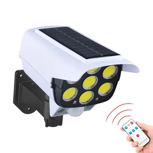 Luz LED Cámara falsa Sensor de movimiento de seguridad Cámara ficticia solar Vigilancia Luz de calle solar LED Lámpara IP65 para el jardín del hogar - Product Image 1