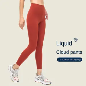 New Skin Friendly Workout Gym Pants Print Color Running Tights High Waist Yoga Sports Leggings With Pockets for Women Fitness