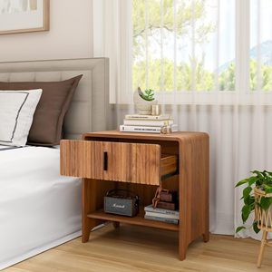 <span class=keywords><strong>Table</strong></span> de chevet Mid-Century 2026, <span class=keywords><strong>table</strong></span> de chevet cannelée <span class=keywords><strong>avec</strong></span> tiroir pour chambre à coucher/salon - Product Image 6