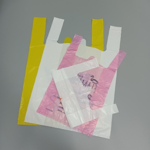 Bolsa de HDPE Micro-pak Ecológica, Hecha con Materiales Reciclados, para Supermercados y Restaurantes, Bolsa Personalizada Tipo Camiseta con Asa, Personalizable - Product Image 2