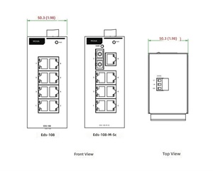 MT-EDS-108 New Brand 8-Port 10/100Mbps Unmanaged Industrial Ethernet <b>Network</b> <b>Switch</b> 1.6Gbps Capacity IP30 Fanless DIN - Product Image 4