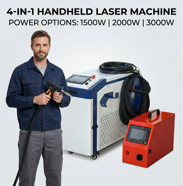 Industrial Portable Handheld Laser Welder High Efficiency 1500W-3000W for Sheet Metal Workshop Fiber Laser Welding Machine