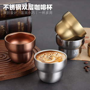Stainless Steel Coffee Cups Round Double Wall Insulated For Tea Beer Beverage Party Use - Product Image 4