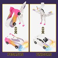 Juguetes de Robot Coche Transformable de Plástico 2 en 1, Vehículo Pegaso Alado para Bebés