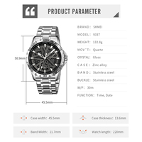 Reloj de Hombre con Diseño de Esfera Hueca, Caja de Aleación, Cristal, Puntero, Resistente al Agua 3BAR, Calendario, Cuarzo, Acero Inoxidable