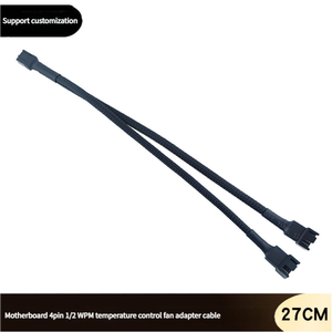 หม้อน้ำ PWM อะแดปเตอร์ตาข่ายไนล่อนควบคุมอุณหภูมิสายพัดลมคอมพิวเตอร์ CPU สายเคเบิลต่อเมนบอร์ด - Product Image 2