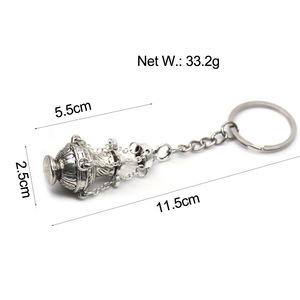 Porte-clés Pendentif Brûle-encens en Argent Tibétain, Argent Vieilli, Cadeau Unisexe, Breloque, Accessoire de Mode - Product Image 2
