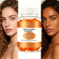 Gummies de Soutien au Bronzage Naturel OEM avec Bêta-Carotène, Lutéine et Zinc pour un Éclat Sans Soleil - 60 Gummies/Flacon - Vente en Gros Marque Privée