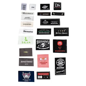 custom Tags damask Clothing Label clothes Neck Label Woven Garment Labels