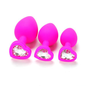 Masturbation populaire autres produits de massage cristal bijoux en forme de coeur jouets sexuels en Silicone bouchons anaux énorme ensemble de bouchons anaux - Product Image 6