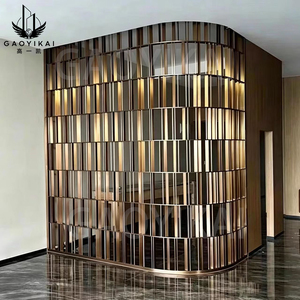 Paravents décoratifs en métal personnalisés GYK pour les halls d'hôtels, panneaux de séparation pour l'ingénierie et la décoration - Product Image 1