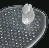 Semelles en gel antidérapantes pour sandales à lanières en silicone souple auto-adhésives, coussinets pour l'avant-pied, semelles intérieures, coussinets antidérapants pour chaussures, coussinets en gel pour chaussures