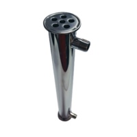Équipement de brassage de bière de colonne de 51mm de Long 450mm 1/2 "tube de condenseur de colonne de reflux de distillation de vin masculin de NPT