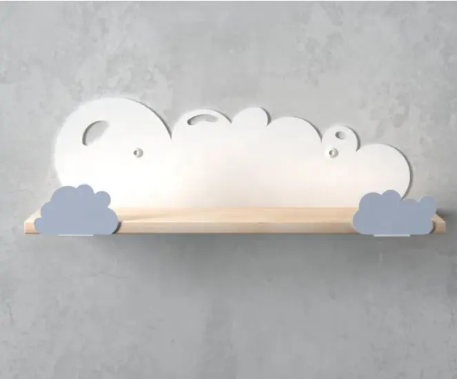 Metal Wall Organizer 2022 Amazon Decorations For Kids Room Cute White Cloud Metal Wall Shelf