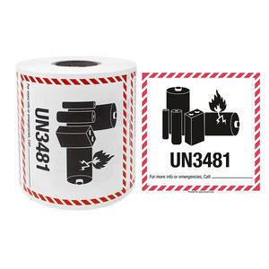 Etiqueta de Advertencia para Transporte Aéreo <span class=keywords><strong>UN3481</strong></span>, Etiqueta de Cuidado para Transporte Marítimo, Etiqueta de Envío, Etiqueta para Baterías de Iones de Litio UN3480 - Product Image 6