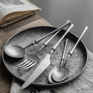 Nhật Bản Retro 304 Thép Không Gỉ Bộ Đồ Ăn Thiết Kế Công Nghiệp Phương Tây Bít Tết Dao Ngã Ba Và Muỗng Cho Kinh Doanh Hoặc quà Tặng - Product Image 5