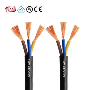 Round PVC 2.5mm 4mm 6mm 10mm 16mm H05VV-F Copper Wire Cable 3 Core Flex Copper Cable