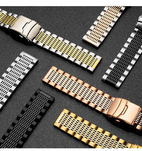 <span class=keywords><strong>Bracelet</strong></span> de montre intelligent en acier inoxydable de luxe, réglable, 38 mm, 40 mm, 42 mm, 46 mm, avec fermoir déployant pour montre connectée - Product Image 5