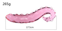 Nouveau Dildo en Verre Rose et Transparent en Forme de Hippocampe
