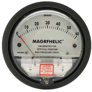 Manomètre différentiel LEFOO air KM-5100 pour salle blanche 0-60PA Précision 2% Matériau ABS Positif et négatif - Product Image 5