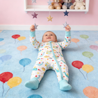 Pyjama Combinaison Bébé Unisexe en Fibre de Bambou Bio avec Logo Personnalisé Imprimé Animal, Fermeture Éclair Bidirectionnelle, ODM OEM