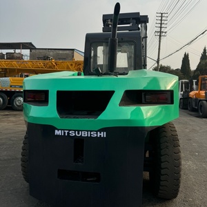 Chariot élévateur diesel d'occasion Mitsubishi FD150/FD160 15 tonnes à bas prix, origine Japon, AWD, pneus pleins tout-terrain, bon état - Product Image 1