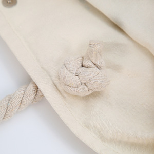 Sacs de shopping personnalisés en toile de coton écologique avec poignées en corde à motif lettres - Product Image 3