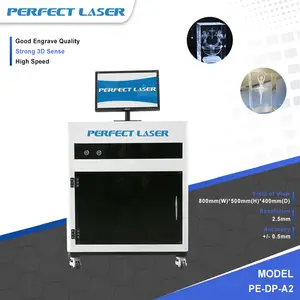 Perfecto láser-cubo de vidrio portátil acrílico 2D 3D láser interior cristal grabado máquina grabadora precio para publicidad de regalo de hotel