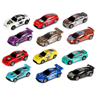 Coches de Juguete de Carreras de Aleación al por Mayor, Mini Vehículos de Metal Fundido a Presión de 7.2cm con Función de Retroceso, 6 Estilos para Niños