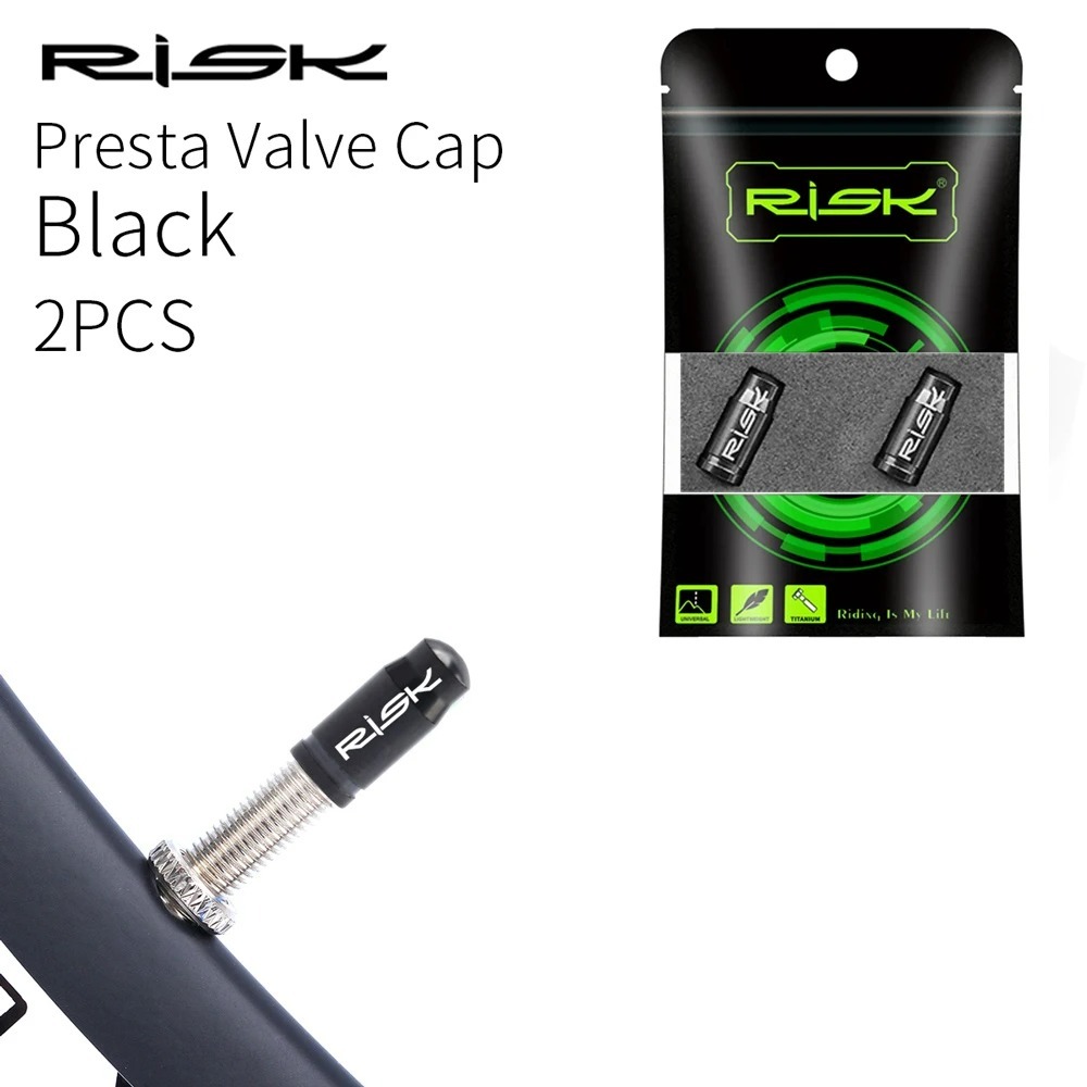 Presta Valve Cap BK 2pcs