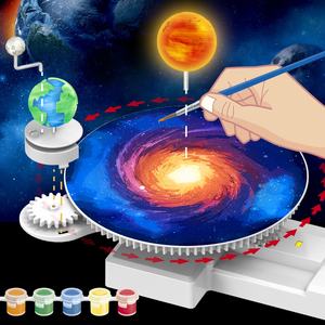Kit <span class=keywords><strong>de</strong></span> Peinture DIY Éclipse Solaire H311 STEM – Modèle du Système Solaire Rotatif Soleil-Lune-<span class=keywords><strong>Terre</strong></span> à Piles pour Enfants - Product Image 3