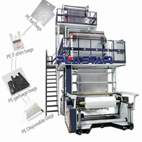 Machine à souffler les films plastiques PLASTAR en gros, 600 mm, monocouche, double enrouleur, pour sacs poubelles