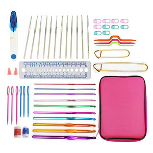 Kit de crochets à crochet 50 pièces, aiguilles à tricoter, kits de fils à tisser, outils d'art du tricot à la main pour débutants et amateurs de crochet expérimentés - Product Image 1