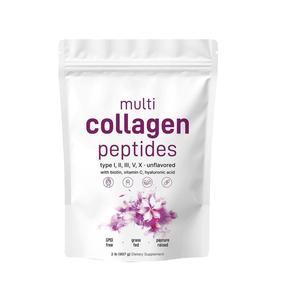 Poudre de peptides de collagène multi-sources sans OGM, nourrie à l'herbe, avec biotine, vitamine C et <span class=keywords><strong>acide</strong></span> <span class=keywords><strong>hyaluronique</strong></span> pour l'éclaircissement de la peau (OEM/ODM) - Product Image 1