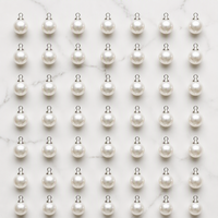 Perles d'imitation de culture blanches à fort lustre (6-16 mm) et breloques en métal pour la fabrication de bijoux DIY en gros