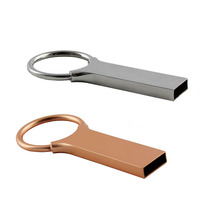 Clé usb en métal de haute qualité avec logo OEM personnalisé, 16 go, 32 go, 64 go, 128 go, 2.0 3.0, porte-clés