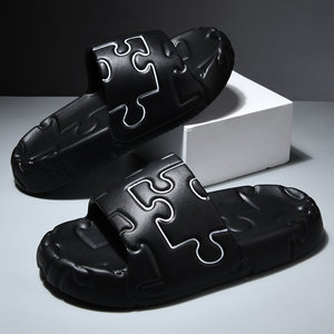 Ciabatte <span class=keywords><strong>da</strong></span> <span class=keywords><strong>uomo</strong></span> in EVA con logo personalizzato, tinta unita, per <span class=keywords><strong>casa</strong></span>, alla moda, ammortizzate, antiscivolo, per bagno, all'ingrosso - Product Image 1