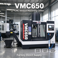 Centre d'usinage vertical CNC VMC650 avec contrôleur Fanuc d'origine, machine de fraisage CNC 3 axes pour usinage en série de haute précision