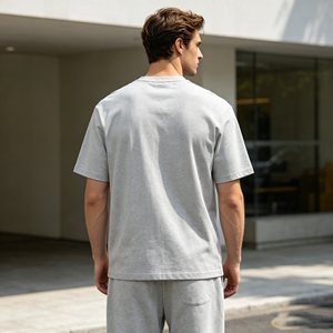 T-shirt homme en coton 100% tricoté, 360 g/m², coupe ample, impression puff, col rond. - Product Image 3