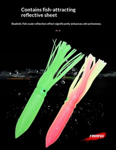Señuelo de Goma Suave de 30cm con Forma de Pulpo y Calamar que Brilla en la Oscuridad, Precio de Fábrica al por Mayor, para Pesca de Arrastre en Alta Mar - Product Image 6