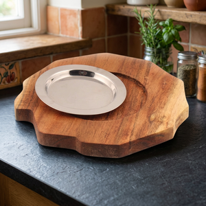 Bandeja de Servir de Madera de Acacia con Acabado Natural Pulido con Aceite, Apta para Lavavajillas, para Cocina, Comedor, Mesa de Centro, Diseño Multiusos, MOQ - Product Image 2