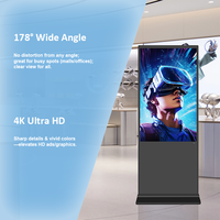 Écran tactile publicitaire 4K personnalisé de 43/49/55 pouces, moniteur LCD interactif sur pied pour intérieur, kiosque numérique pour centre commercial