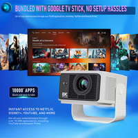 Projecteur Android Topleo 1080p 8k Portable Vidéo 4k Projecteur domestique Système d'exploitation Android 14 Proyector hd 1080p Mini projecteur