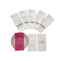 Serviettes en papier 55gsm personnalisées avec logo Serviettes de restaurant personnalisées Serviettes de table Airlaid