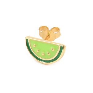 Boucles d'oreilles ROXI d'été mignonnes en émail, motif pastèque, en argent sterling 925 - Product Image 4
