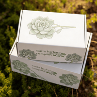 Boîtes d'expédition en carton ondulé blanc personnalisées, emballages de marque pour plantes, cadeaux, vente au détail, solutions d'emballage postales