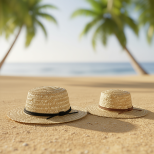 Sombrero de Paja Decorado con Cuerda Encerada, Sombrero de Paja de Trigo con Ala de 7 cm - Product Image 3