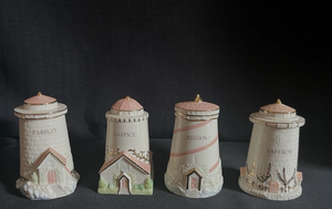 Seaside Spice Jars Lighthouse Collection <span class=keywords><strong>Casa</strong></span> de porcelana Frascos de especias Cerámica Vintage House Spice Jar - Product Image 4